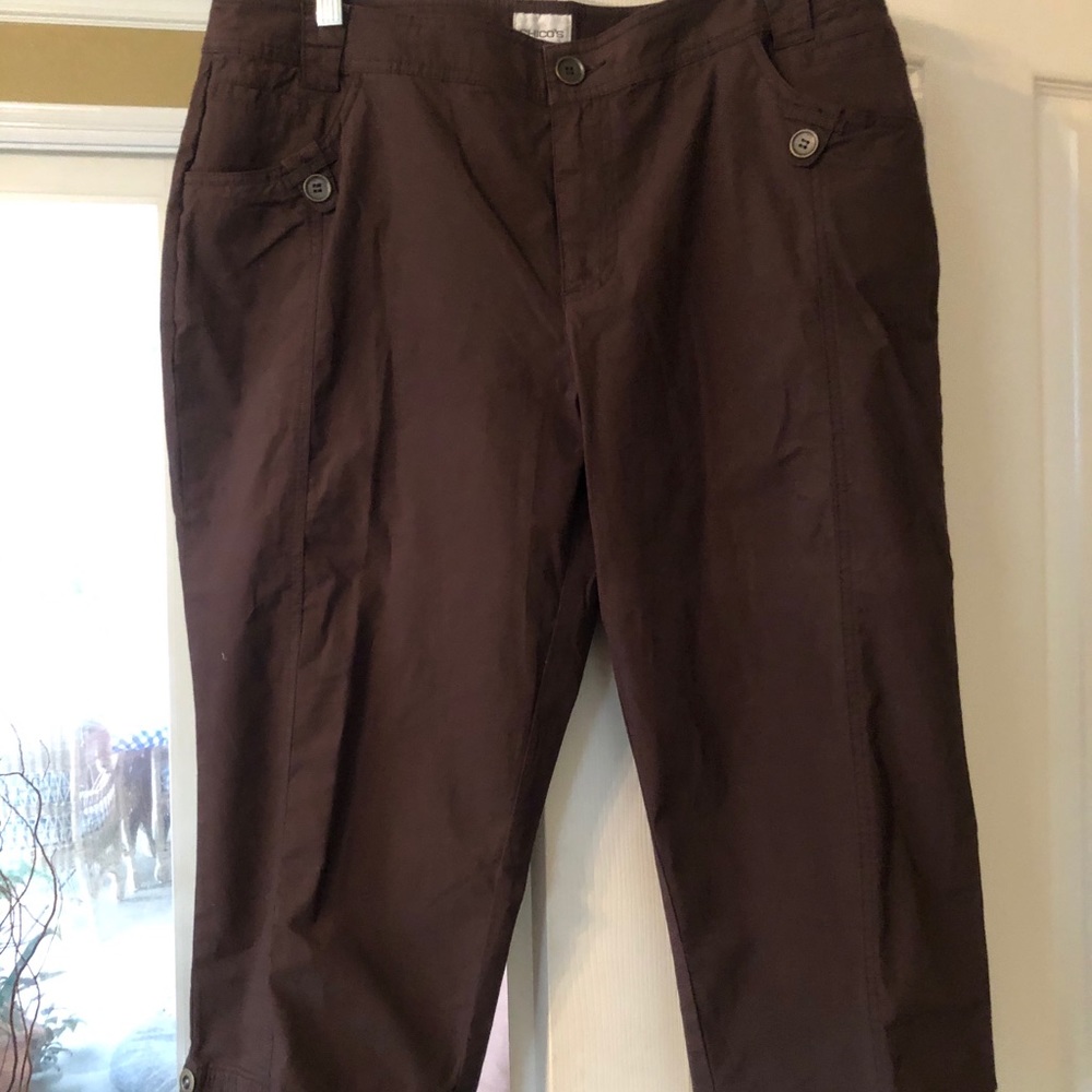 Chico’s brown crop pants